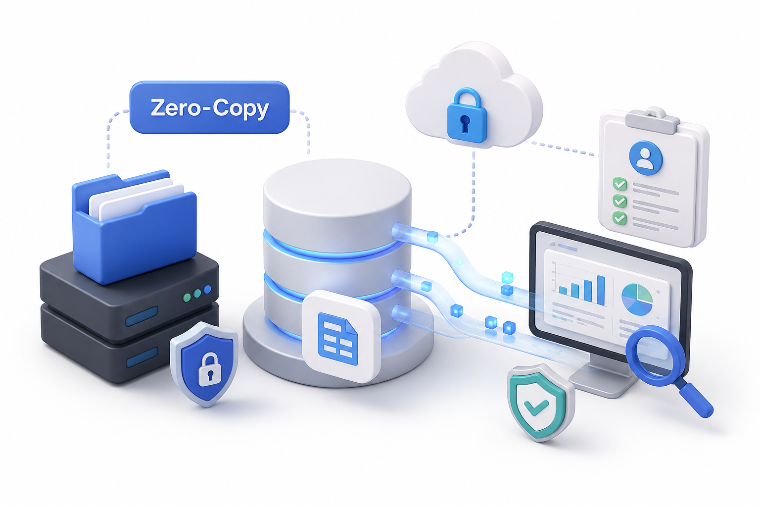 권한 상속&middot;라인리지 추적&middot;연동 범위&middot;조회 성능 등 Zero-Copy 솔루션 선택 기준 4가지