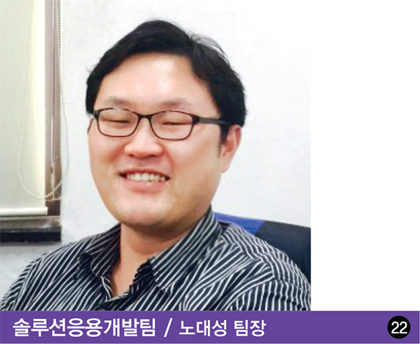 솔루션응용개발팀 노대성 팀장 솔루션응용개발팀 노대성 팀장