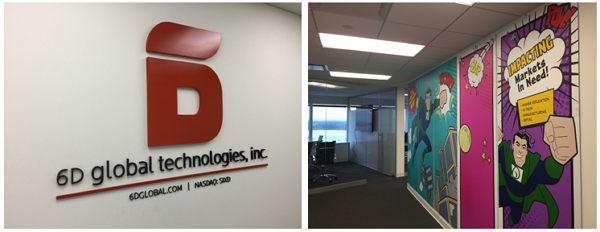 6D Global Technologies의 본사 내부 모습 6D Global Technologies의 본사 내부 모습