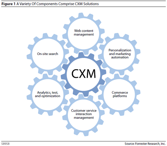 CMS개요 이미지 : CXM에는 On-site search, Web content management, Personalization and marketing automation, Commerce platforms, Customer service interaction management, Analytics/test and optimization이 있음 CMS개요 이미지 : CXM에는 On-site search, Web content management, Personalization and marketing automation, Commerce platforms, Customer service interaction management, Analytics/test and optimization이 있음